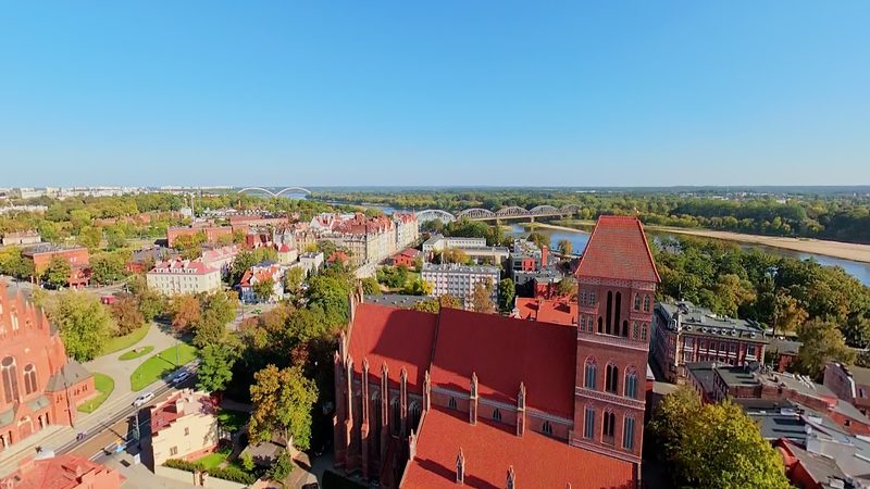 Kadr z filmu 360°: Miasto rzemieślników — Toruń z lotu ptaka